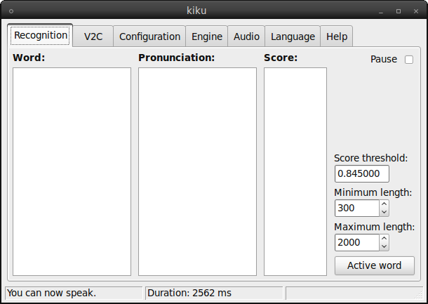 kiku speech recognition